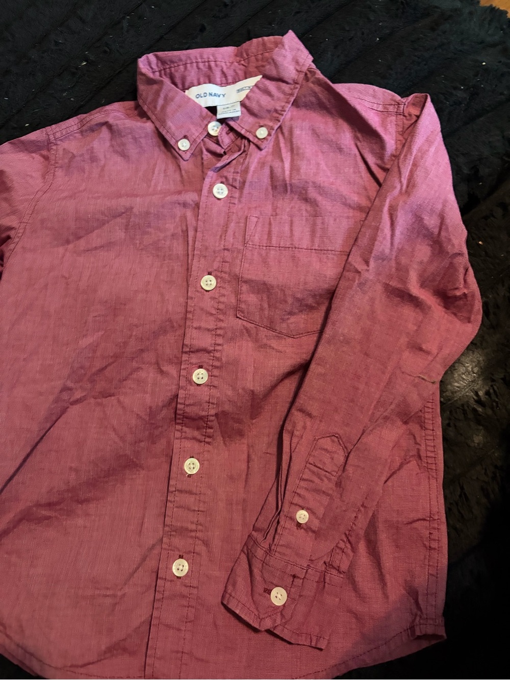 Old Navy Boys Button-Down Shirt - Burgundy